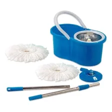 Esfregona Nobre mop rotatório azul com balde de 13L Foto mini  3