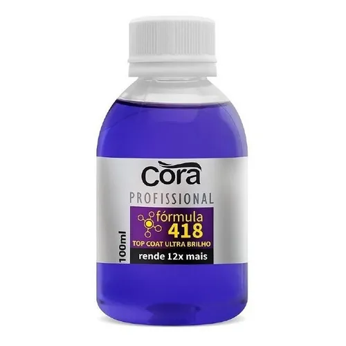 Esmalte Cora - Top Coat Ultra Brilho Fórmula 418 100ml Foto 1
