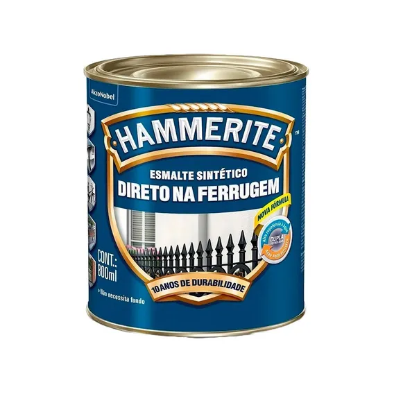 Esmalte Sintético Hammerite Direto Na Ferrugem 800ml Ouro Foto 1