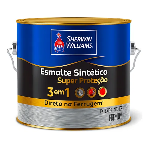 Esmalte Sintético Super Proteção 3 Em 1 2,4l Alumínio Brilh Foto 1