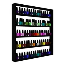 Esmalteiro Repositor Unha Parede Painel Estético Exposição Cor Preto Foto mini  2