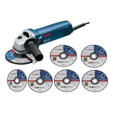 Esmerilhadeira angular Bosch Professional GWS 6-115 azul 670 W 220 V + acess贸rio n Foto mini 4