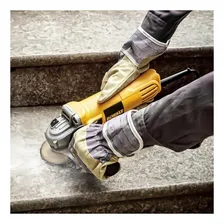Esmerilhadeira angular de velocidade variável Dewalt 950w Dwe4118, cor amarela Foto mini 4