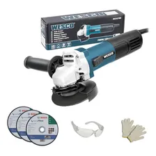 Esmerilhadeira Angular Wesco Ws4740 4.1/2 750w + Acess 220v Foto mini 1