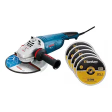 Esmerilhadeira Lixadeira Prof 7 Pol 2200w 220v Bosch+5discos Foto mini 1