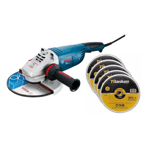 Esmerilhadeira Lixadeira Prof 7 Pol 2200w 220v Bosch+5discos Foto 1