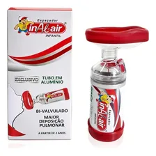 Espaçador Infantil Inall-air Tubo De Alumínio Bombinha Asma Foto  mini 1