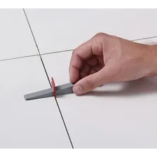 Espaçador Nivelador Piso Porcelanato Slim 2mm 1000 Un Cortag Foto mini 4