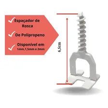 Espacador Porcelanato Piso Revestimento Foto mini  3