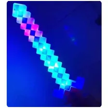 Espada Diamante Brinquedo Estilo Minecraft Com Led E Som Foto mini 4