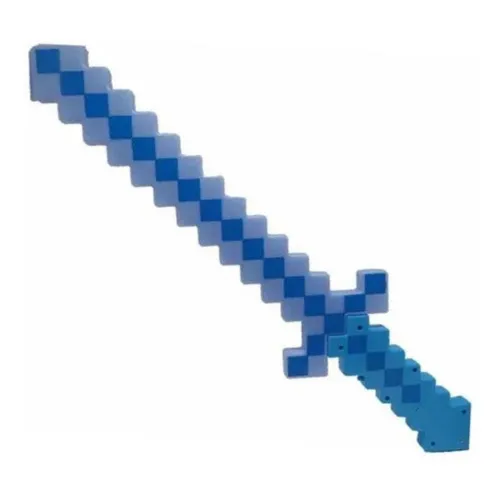 Espada Diamante Brinquedo Estilo Minecraft Com Led E Som Foto 1