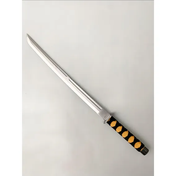 Espada Katana Faca Afiada Em Aço 70cm Bainha Couro Foto 1