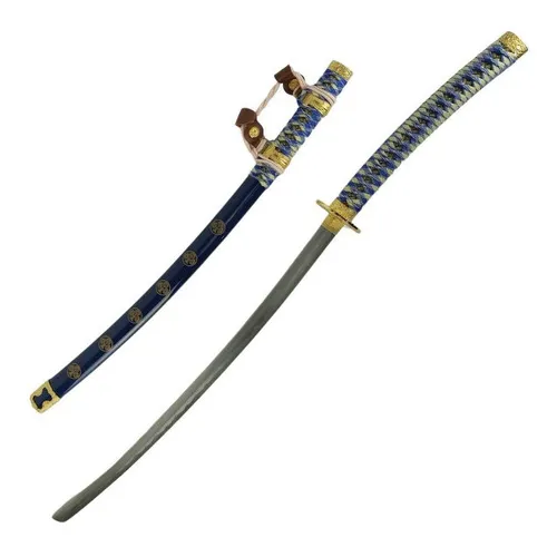 Espada Katana Jintachi Cerimonial Ronin Azul Suporte De Chão Foto 1