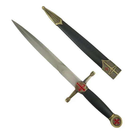 Espada Punhal Adaga Cavaleiro Templário Medieval Maçonaria Foto 1