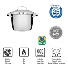Espagueteira Tramontina Allegra 22cm 5,5L em Aço Inox com Fundo Triplo Foto mini 4