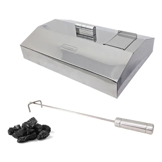 Espalhador Brasa Carvão + Abafador Inox 66cm, Churrasqueiras Foto 1