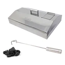 Espalhador Brasa Carvão + Abafador Inox 56cm, Churrasqueiras Foto mini 1