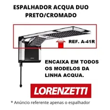 Espalhador Chuveiro Acqua Duo Preto Com Cromado Lorenzetti Foto mini 4