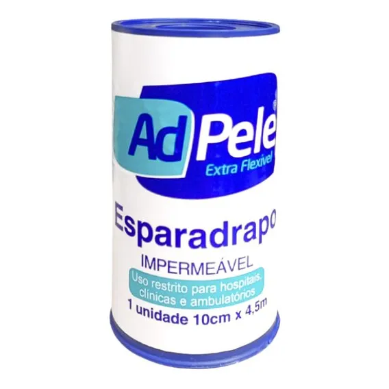Esparadrapo Impermeável Branco 10cm X 4,5m Adpele - 1 Un Foto 1