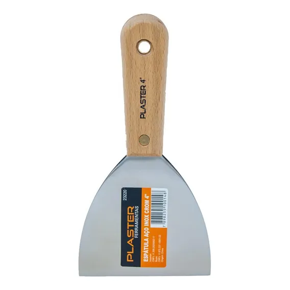 Espátula Aço Inox 10 Cm Plaster Foto 1