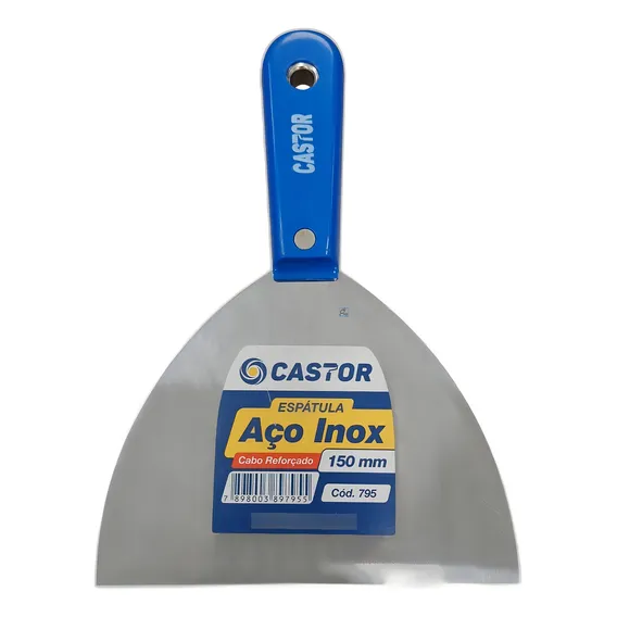 Espatula Castor Aco Inox Cabo Plastico 150mm Foto 1