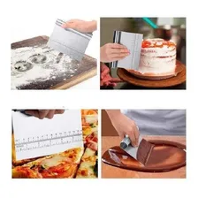 Espátula Cortador Raspador Inox De Massas Legumes Com Régua Foto mini 4