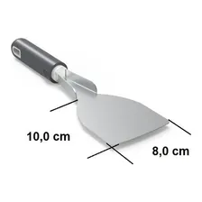 Espátula Culinária Para Carnes Raspador Aço Inox Multiuso Foto mini 3