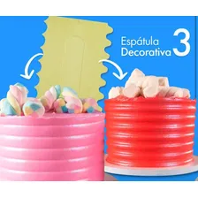 EspĂĄtula Decorativa P/ Confeitar Bolo NÂș3 Amarelo Blue Star Foto mini 3