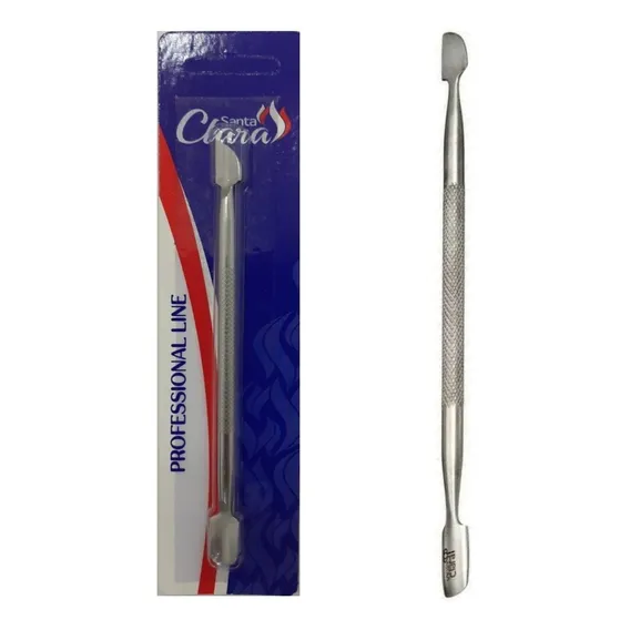 Espátula Dupla Para CutĂcula Unha Aço Inox - Santa Clara Foto 1
