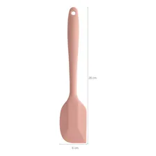 Espátula Reta De Silicone Lambe-lambe Para Bolo Raspar Mexer Cor Rosa Foto mini 3