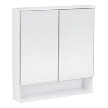 Espelheira Para Banheiro Cecília 2 Portas Com Espelho Cor da moldura Branco Foto mini 1