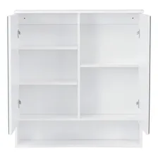 Espelheira Para Banheiro Cecília 2 Portas Com Espelho Cor da moldura Branco Foto mini 2