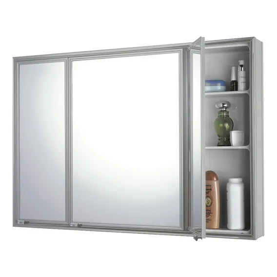 Espelheira Trio Silver Sobrepor 71cm X 48,5cm X 11,0cm Foto 1
