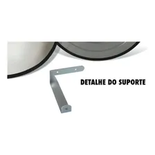 Espelho 50cm Convexo Estacionamento Garagem Portaria Cor da moldura Preto Foto mini 3