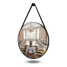 Espelho Adnet Lavabo Escandinavo 60cm suporte Pino Preto Foto mini 3