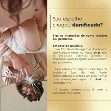 Espelho Adnet Lavabo Escandinavo 60cm suporte Pino Preto Foto mini 4