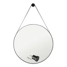 Espelho Adnet Lavabo Escandinavo 60cm suporte Pino Preto Foto mini 1
