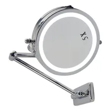 Espelho Aumento 5x Iluminado Articulado Maquiagem Led 2 Face Foto  mini 1