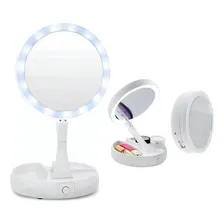 Espelho Com Led Maquiagem Doubled Sided Mirror 13 Dobravel Foto  mini 1