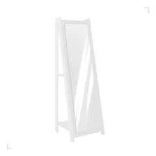 Espelho De Chão Com 2 Prateleiras Retrô 161cmx50cm Eiwt Cor da moldura Branco Movelbento Foto mini 3