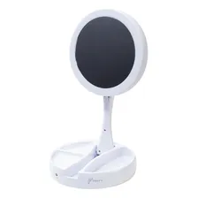 Espelho De Luz Led Dobrável Aumenta 10x Maquiagem Portátil Foto mini 4