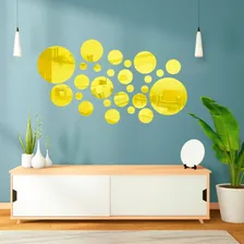 Espelho Decorativo Bubbles Dourado Foto mini  3