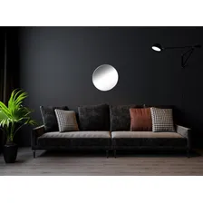 Espelho Decorativo De Vidro Diametro 60 Cm Cor Da Moldura Branco Foto mini 4