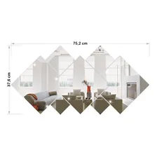 Espelho Decorativo Em Acrílico 7 Peças Sala Quarto Foto mini 3