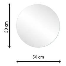 Espelho Decorativo Multiuso Pendurador 50 Cm Redondo Foto mini 4