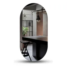 Espelho Decorativo Oval 50x90 Lapidado Premium Suporte Sala Foto mini 1