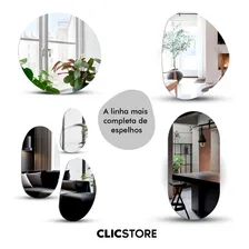 Espelho Decorativo Oval 50x90 Lapidado Premium Suporte Sala Foto mini 3