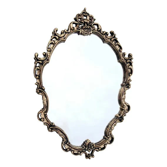 Espelho Decorativo Parede Moldura Provençal Ouro Envelhecido Foto 1