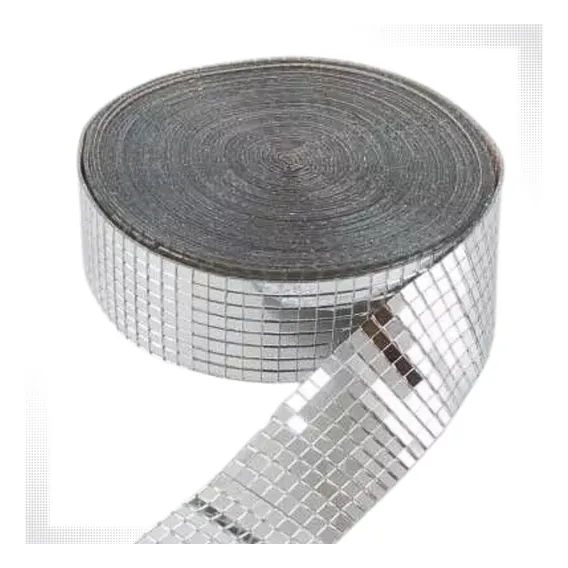 Espelho Decorativo Tamanho 4mmx4mm Rolo C/10 Mtrs Artesanato Foto 1