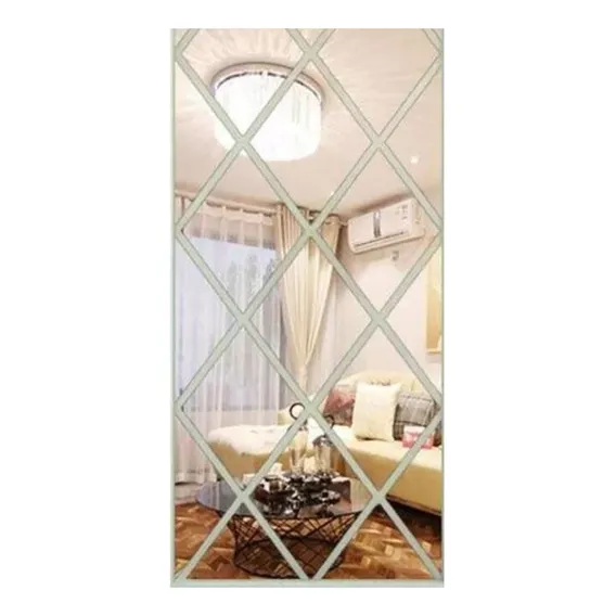 Espelho Decorativo Triangular  Prata Foto 1